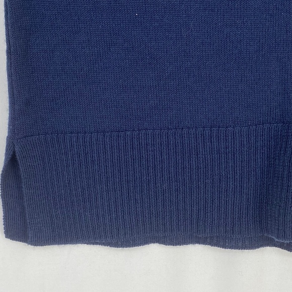 Charter Club Womens XS V-Neck Button Front Cardigan Merino Wool Blend Navy Blue - Picture 4 of 12